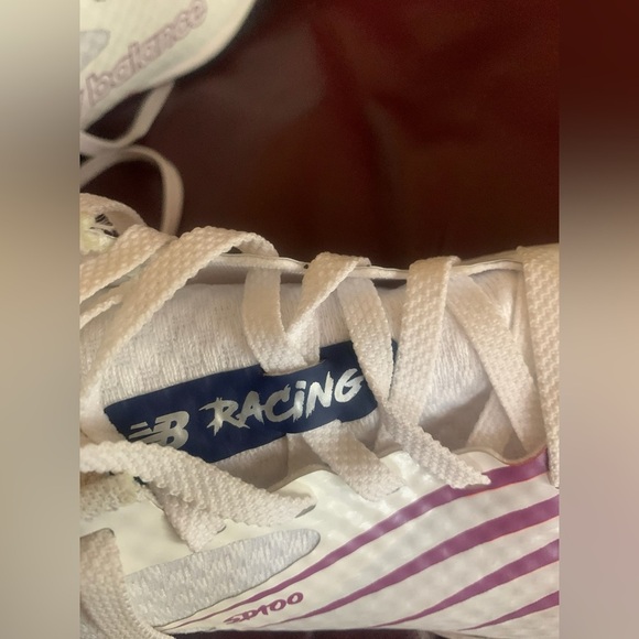 New Balance SD100v4 Track & Field Sprint Racing Spike White & Apricot; Size 5 - Picture 4 of 13